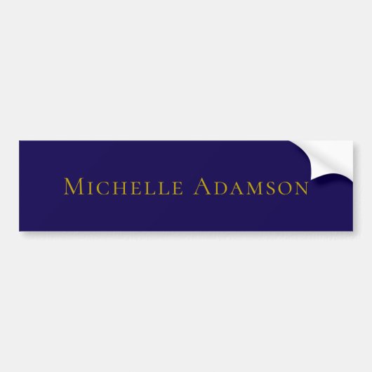 Gold & Blue Color Professional Plain Modern Bumpersticker (Voorkant)