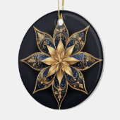 Gold Blue Decorative Flower Ornament (Links)