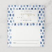 GOLD BLUE INDIGO WATERVERF STIP BAR BAT MITZVAH (Buitenkant ongevouwen)