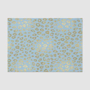 Gold Blue Ombre Leopard Print Tissuepapier