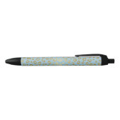 Gold Blue Ombre Leopard Print Zwarte Inkt Pen (Bovenkant)