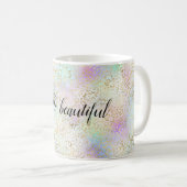 Gold Blue Paars Mint Tie-kleurstof Leopard        Koffiemok (Voorkant rechts)