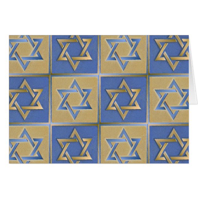 Gold Blue Star de David Art Panels (Devant horizontal)