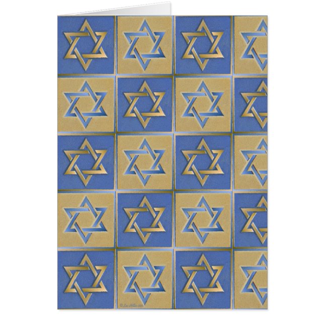 Gold Blue Star van David Art Panels (Voorkant)