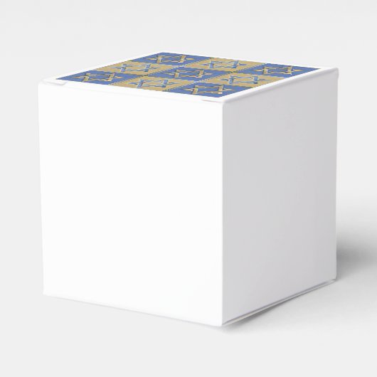 Gold Blue Star van David Art Panels Bedankdoosjes (Voorkant Zijde)