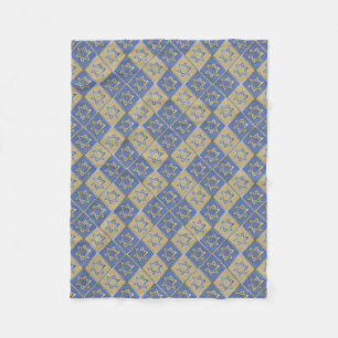 Gold Blue Star van David Art Panels Fleece Deken