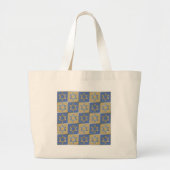 Gold Blue Star van David Art Panels Grote Tote Bag (Voorkant)