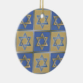 Gold Blue Star van David Art Panels Keramisch Ornament (Rechts)