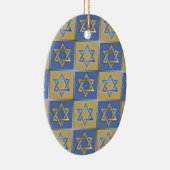 Gold Blue Star van David Art Panels Keramisch Ornament (Rechts)