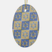 Gold Blue Star van David Art Panels Keramisch Ornament (Links)