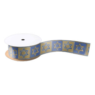 Gold Blue Star van David Art Panels Lint