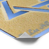 Gold Blue Star van David Art Panels Poster (Hoek)