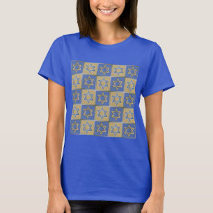 Gold Blue Star van David Art Panels T-shirt