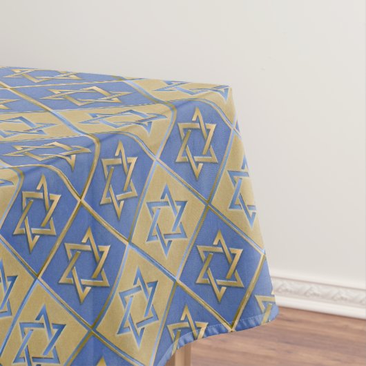 Gold Blue Star van David Art Panels Tafelkleed (Voorbeeld)