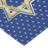 Gold Blue Star van David Lengthwise Navy Blue Extr Lange Tafelloper (Hoek)