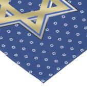Gold Blue Star van David Widthwise White Extra Lange Tafelloper (Hoek)