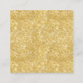 Gold Blush Family Merry kerst Holly Glitter Vierkante Visitekaartje (Achterkant)