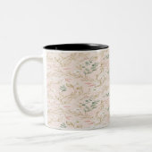 Gold Blush Floral Wedding Mug (Gauche)