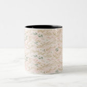 Gold Blush Floral Wedding Mug (Centre)