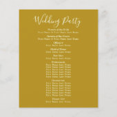 Gold Blush huwelijksprogramma (Achterkant)