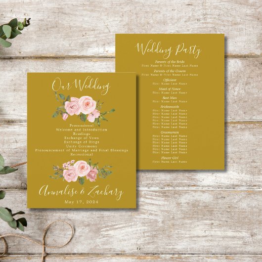 Gold Blush huwelijksprogramma