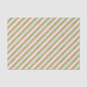 Gold Blush Mint Striped Celebration Tissue Tissuepapier
