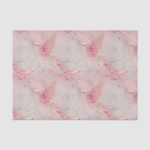 Gold Blush Pink Birds Baby shower Tissuepapier