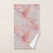 Gold Blush Pink Birds Bad Handdoek (Handdoek)