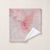 Gold Blush Pink Birds Bad Handdoek (Wasdoekje)