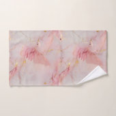 Gold Blush Pink Birds Bad Handdoek (Handdoek)