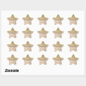  Gold Blush Pink Glitter Zebra Sparkle Ster Sticker (Vel)