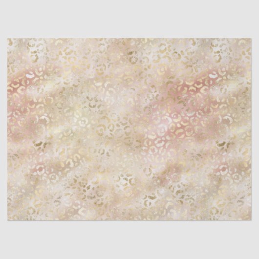 Gold Blush Pink Leopard Tissuepapier (Voorkant)