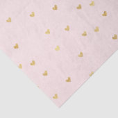 Gold Blush Pink Little Hearts Tissuepapier (Detail)