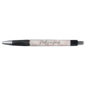 Gold Blush Pink Rose Petals Floral   Pen (Voorkant)