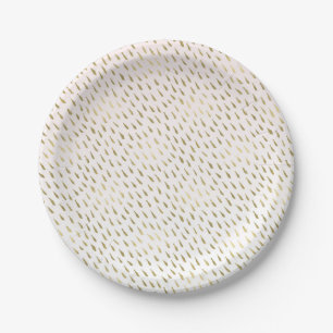 Gold Blush Pink White Ombre Abstract Papieren Bordje