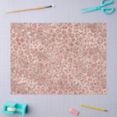 Gold Blush Roze Glitzy Glitter Leopard Print Tissuepapier (Craft)