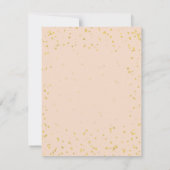 Gold & Blush Sweet 16 Save Date Sparkle Confetti Save The Date (Achterkant)