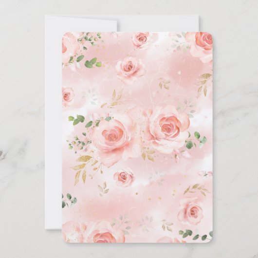 Gold & Blush Vrijgezellenfeest Summer Invitations Kaart (Achterkant)