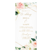 Gold Blush Wedding Program - Ceremony Program Reclamekaart (Voorkant)