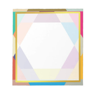 Gold Boarder Hexagon Foto lijst Autograaf Notitieblok