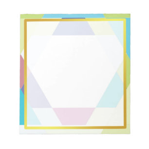 Gold Boarder Polygon Foto lijst Autograaf Notitieblok