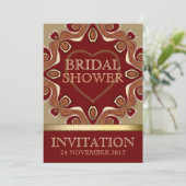 Gold Bohemian Earth Love Bridal Shower Invitations (Debout devant)