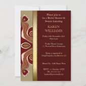 Gold Bohemian Earth Love Bridal Shower Invitations (Dos)