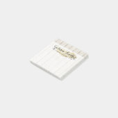 Gold Bohemian Feather op Rustige houten planken Post-it® Notes (Schuin)