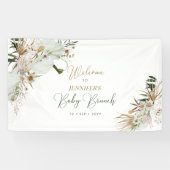 Gold Boho/Bohemian Baby Brunch Welkom Spandoek (Horizontaal)