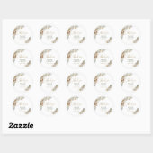 Gold Boho/Bohemian Wedding Hartelijk dank Ronde Sticker (Vel)