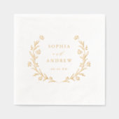 Gold Boho Botanical Floral Country Wedding (Recto)