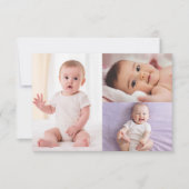 Gold Boho Cross 3-Photo Carte de remerciements Bap (Devant)