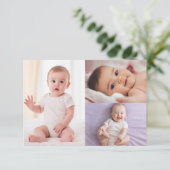 Gold Boho Cross 3-Photo Carte de remerciements Bap (Debout devant)