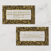 Gold Boho Floral, bon de réduction (Devant / Derrière)